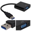 USB3.0 to VGA Converter 5Gbps HD 1080P Adapter Cable 15Pin Female External Video CardBlack