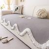 Summer Special-Shaped Sofa Cushion Waffle Cool Feeling Ice Silk Non-Slip Mat Sofa Cushion Straight Line One-Piece Cover Towel