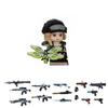 MOC UV Printing Military Building Blocks Accessories Soldier Figures  Special Forces Army Sniper Police Bricks Toy Children Gift