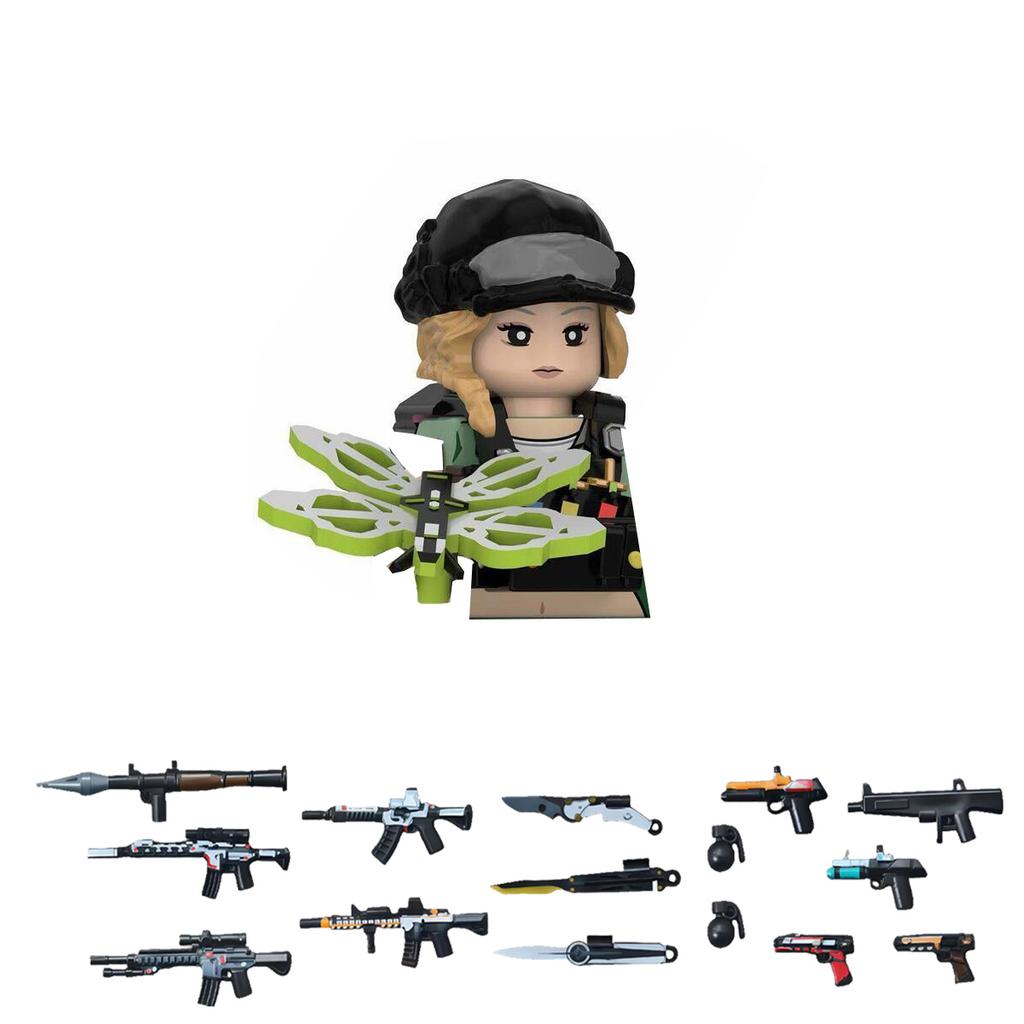 MOC UV Printing Military Building Blocks Accessories Soldier Figures Special Forces Army Sniper Police Bricks Toy Children Gift