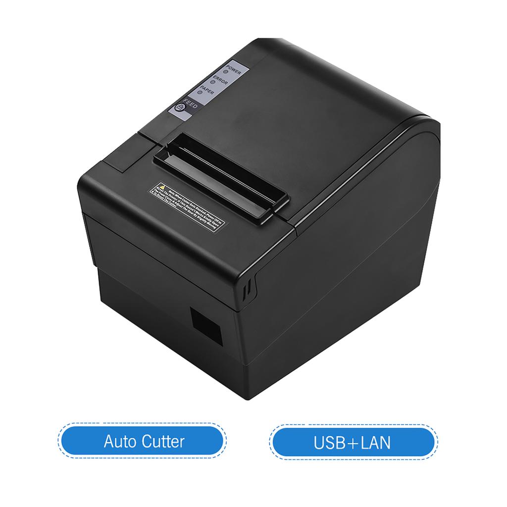 HOIN 80mm Thermal Receipt Printer with Auto Cutter USB Ethernet Interface Ticket Bill printing Compatible with ESC POS