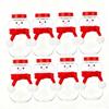 8 Christmas Bottles In The Shape of A , Glass Containers for Candy,