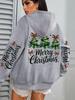 Women's Christmas Bow & Tree Pattern Casual Hoodie for Autumn