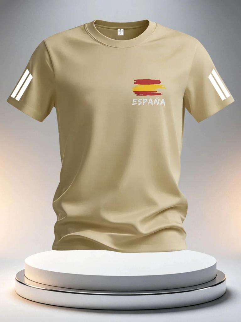 2026 Zomer Spanje Voetbalshirts voor Mannen Klassieke God Spanje Korte Mouw T-shirts Casual Ronde Hals Sportstijl T-shirt Mannen Kleding