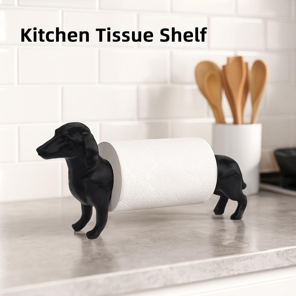 Freestanding Dachshund Paper Towel Holder 3D Printed Animal Shape Roll Holder Kitchen Countertop