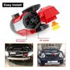 12V 115dB Car Air Horn Red Compact Dual Tone Electric Pump Loud Siren Vehicle for Car Motorcycle Truck Bicycle
