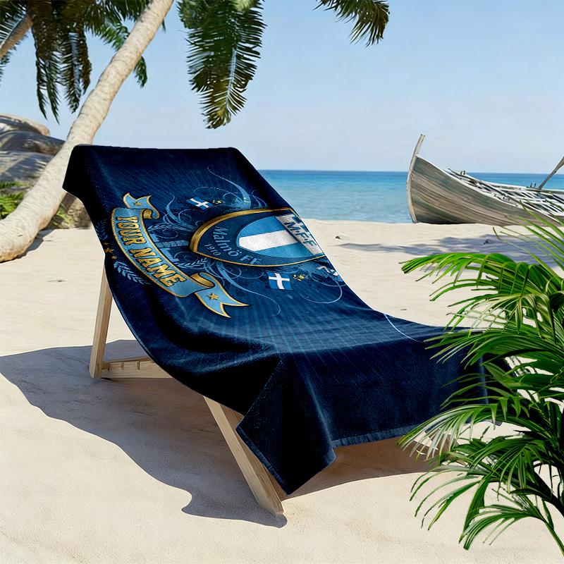 Malmö FF Print Beach Towel, Large Soft Quick Dry Towel for Beach Camping Swimming