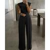 Solid Color Jumpsuits Elegant Spring Solid  Romper Evening Party Clothing Pants Loose Casual Lace Overalls for Women