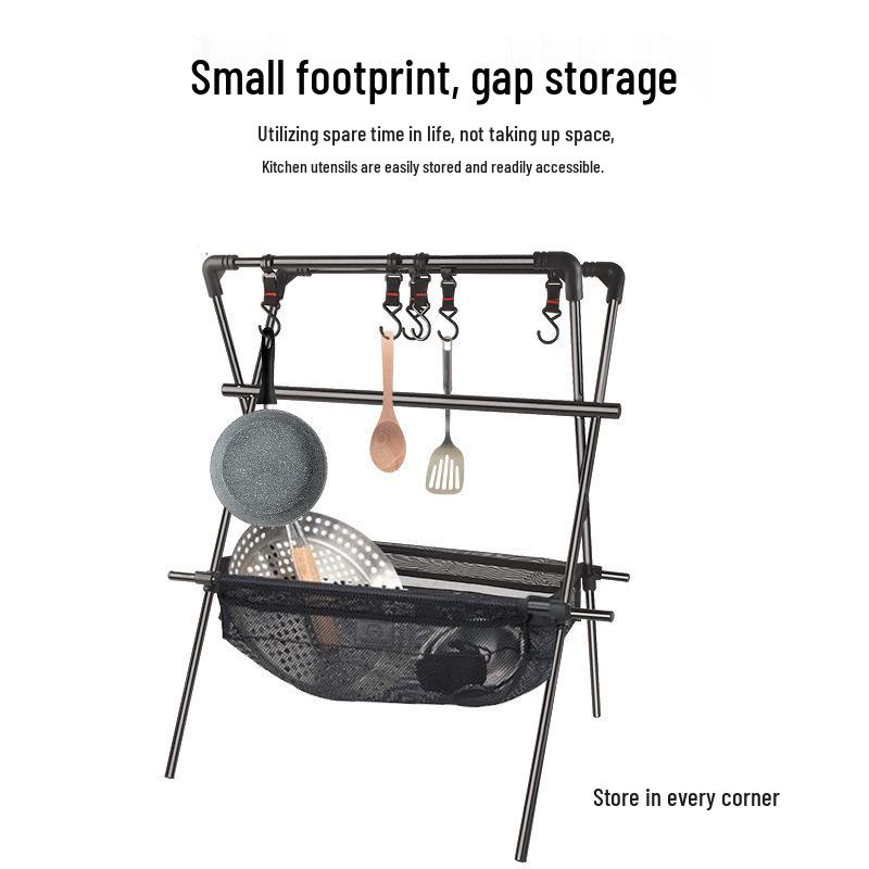 Tragbares mehrschichtiges Aluminium-Campingregal mit großer Kapazität und Stabilität