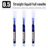 Deli S856 Quick-Dry 0.5 Black Rollerball Pen for Students - Full Needle Tube, Water-Based Ink