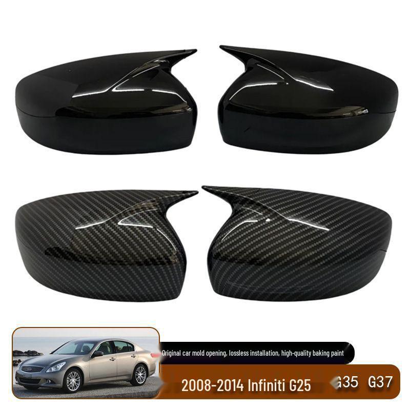 Накладка на зеркало заднего вида с клейким слоем для 08-14 Infiniti G25/G35/G37 Glossy Black