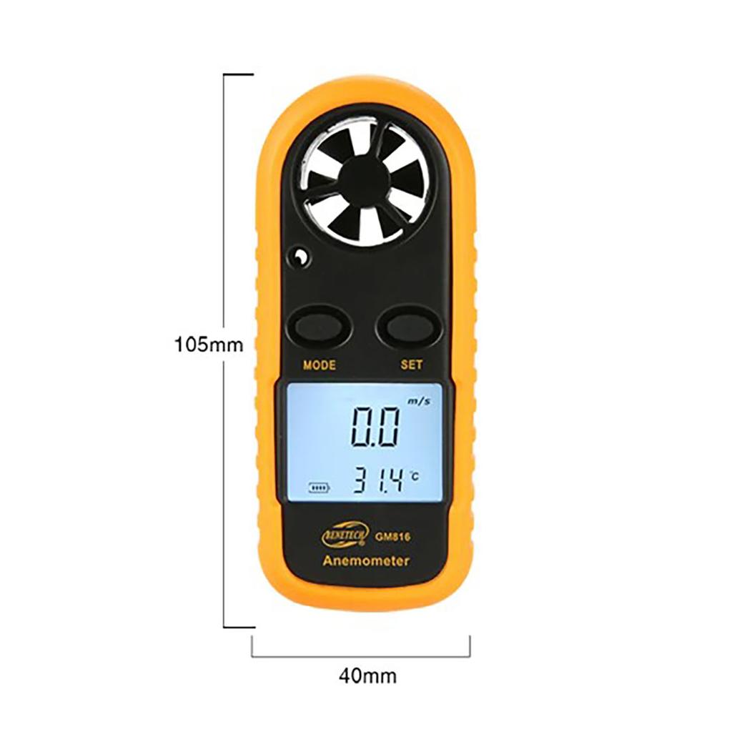 Wind Speed Meter Chill Tester Velocity Gauge Digital Anemometer for Industry Agriculture Digital Anemometer Wind Chill Tester