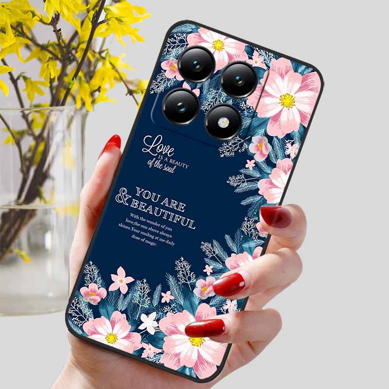 For Xiaomi 14T / 14T Pro Case Fashion Black TPU Marble Painted Cover for Xiaomi 14T Pro Shockproof Shell Capa Silicon Bag 6.67''