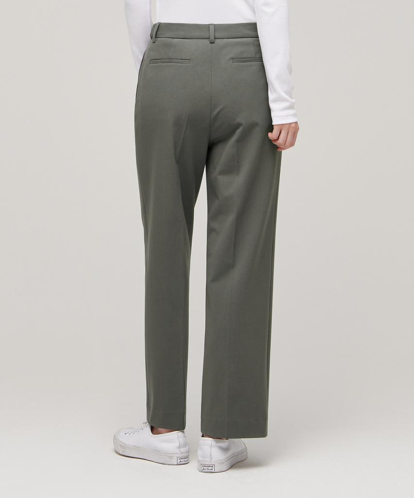 MUSINSA STANDARD WOMAN Women'S Lightweight Straight Hidden Banding Slacks [Light Khaki]