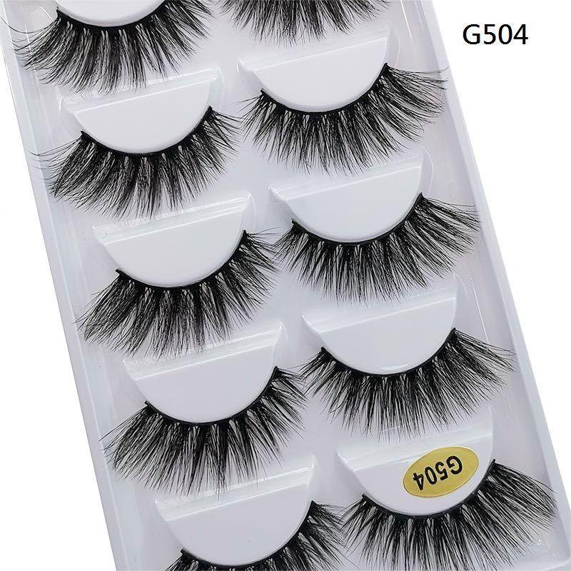 Lashie - Set of 5 Pairs: Volume Crisscross False Eyelashes