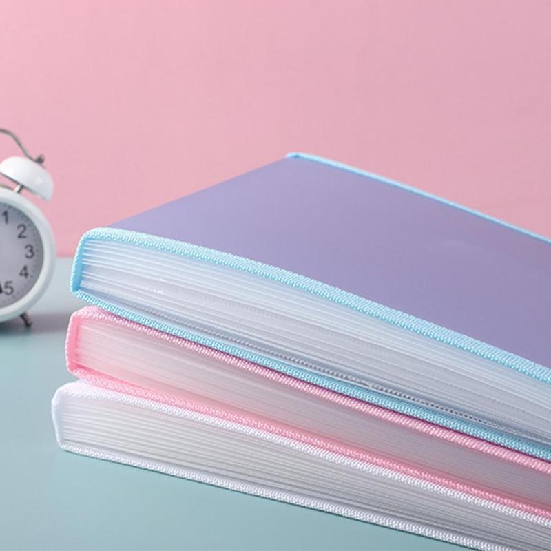 13 Grids Portable A4 Document Bag Large Capacity Transparent PP Vertical Organ Box Office Paper Storage Organizer Bag
