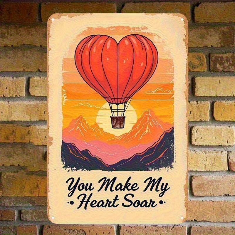 

Vintage Valentine s Day Metal Decorative Painting Gift for Couples Bedroom Living Room Cafe