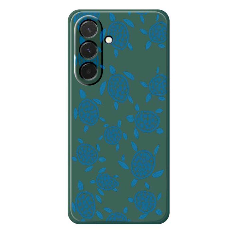 For Samsung Galaxy A36 5G Case Blue Turtle Pattern Printing Straight Edge TPU Phone Back Cover