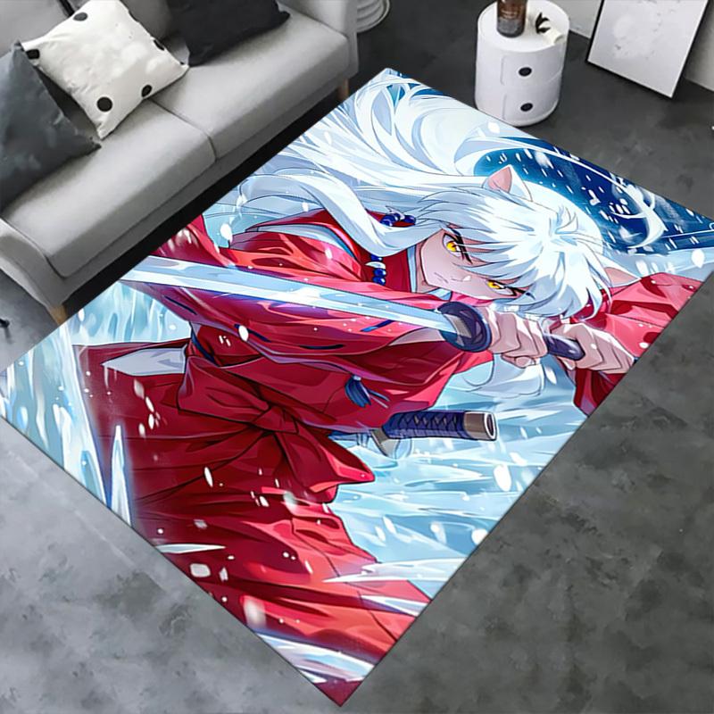 Office Carpet: Inuyasha Themed Decorative Rug for Sofa Protection Under Chairs Anime Inspire