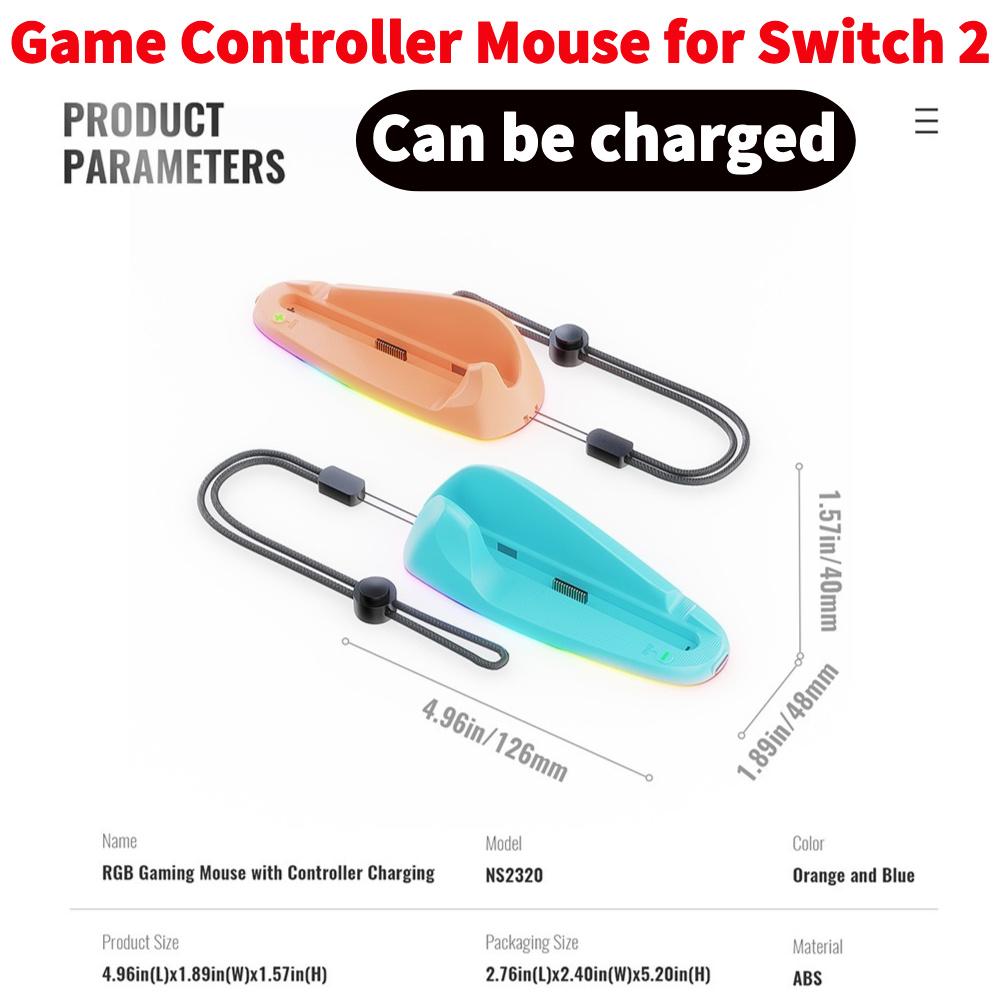 2Pcs Mouse Grip for Nintendo Switch 2 Joy-Con Left Right Controller Ergonomic Mouse Mode Holder For Switch 2 Gaming Accessories