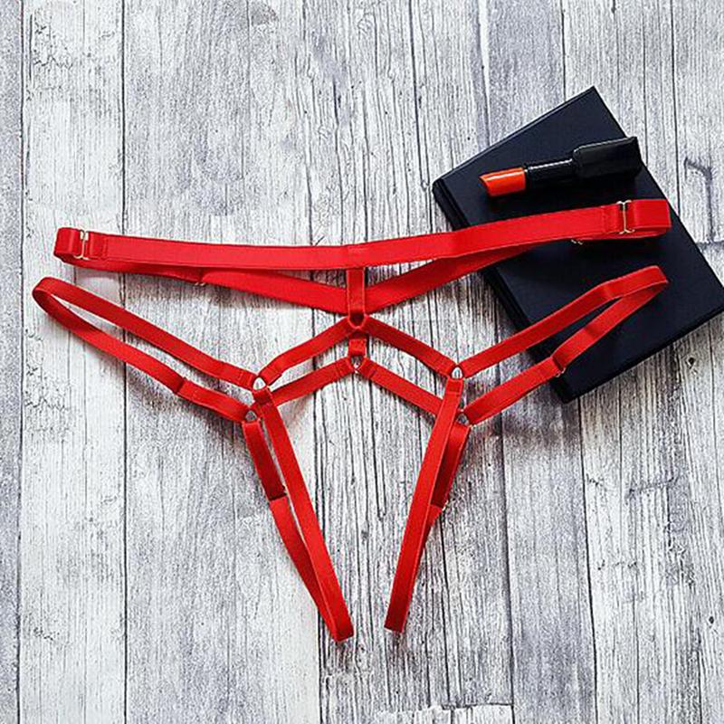 Sexy Lingerie Women Mini Thong Open Crotch Invisible Panties Erotic Bandage Hollow Out Underwear Sexy Underpants