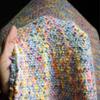 Colorful 3D Polka Dot Plush Texture Knitted Fabric Autumn Winter Coat Dress DIY Sewing Material Background Decoration Cloth