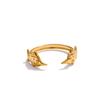Yhpup Adjustable Ocean Seashell Conch Fish Pattern Open Ring Wholesale 18K Golden Plated Stainless Steel Personalized Jewelry