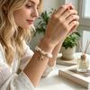 Søstjerne Sneglehus Sten Perlearmbånd Simple Perlearmbånd Justerbar Længde Armbånd Hav Tema Strand Smykker til Kvinder Piger