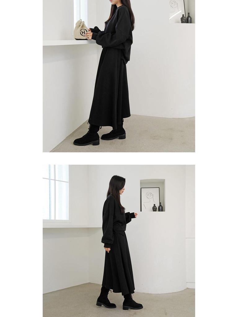 2023 Trendy Two-Piece Suit Skirt: Casual Tea-Style Early Autumn Outfit