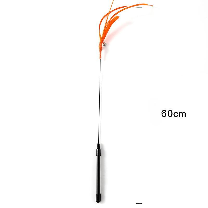 New Cat Teaser Stick Toy Interactive Bell Squeaky Simulated Dog Tail Kitten Toy Training Bite-resistant Cat Toy Supplies
