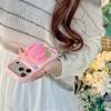 KEYSION Cute Cartoon 3D Tulip Flower Phone Case for iPhone 13 14 15 16 17 Pro Max Soft Silicone KickStand Shockproof Back Cover