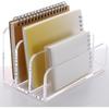 SANRUI 3 Compartments Mail Organizer Letter Holder for Desk ,Vertical Letter Holder,File Sorter Acrylic Desk Organizer Office Supplies,Clear