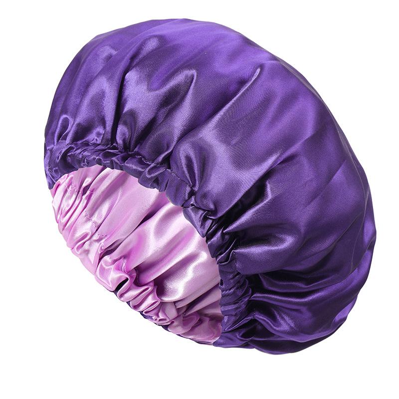 Ladies Fashion Stretch Hair Cap, Button Shower Cap