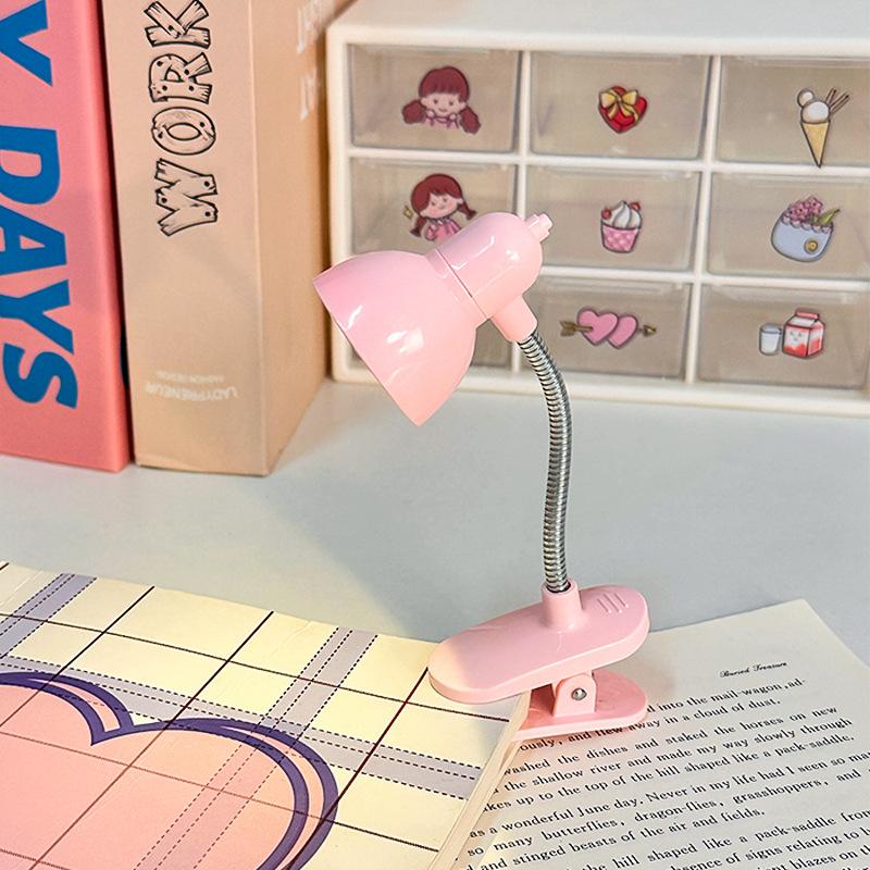 

Мини-клипса Настольная лампа Прикроватный ночник Лампа для чтения для общежития Спальни Лампа с теплым светом для защиты глаз warm light розовый