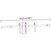 VidaXL Kit de quincaillerie de porte coulissante 152,5 cm acier noir, quincaillerie de porte coulissante, galet de porte 4009704