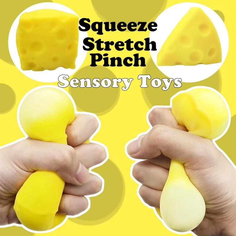 Jucării Squishy Brânză Jucării Fidget Bile Anti-Stres Bile Anti-Stres de Strâns Jucării Senzoriale Fidget, Cadouri de Alinare a Stresului Mărturii de Petrecere