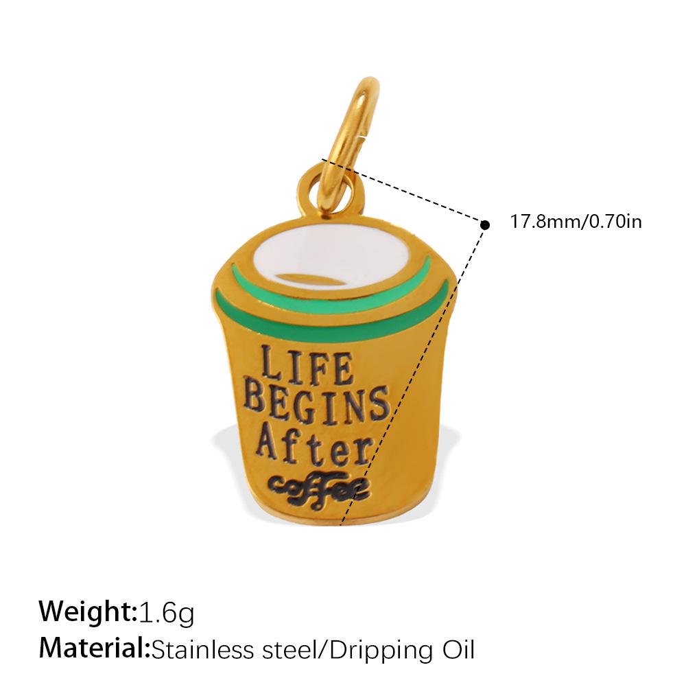 Colorful Enamel Beverage Pendant - Sweet Girl Fashion Jewelry