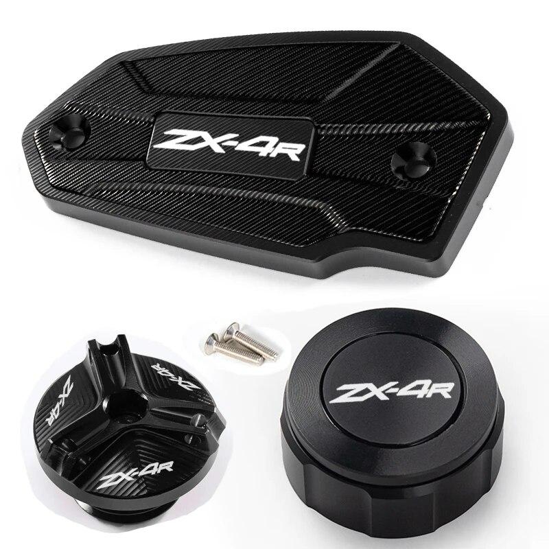 For Kawasaki Ninja ZX4RR ZX4R ZX-4R RR 2023 Motorcycle Front and Rear Brake Fluid Cap Protection and Filler Cap Accessories