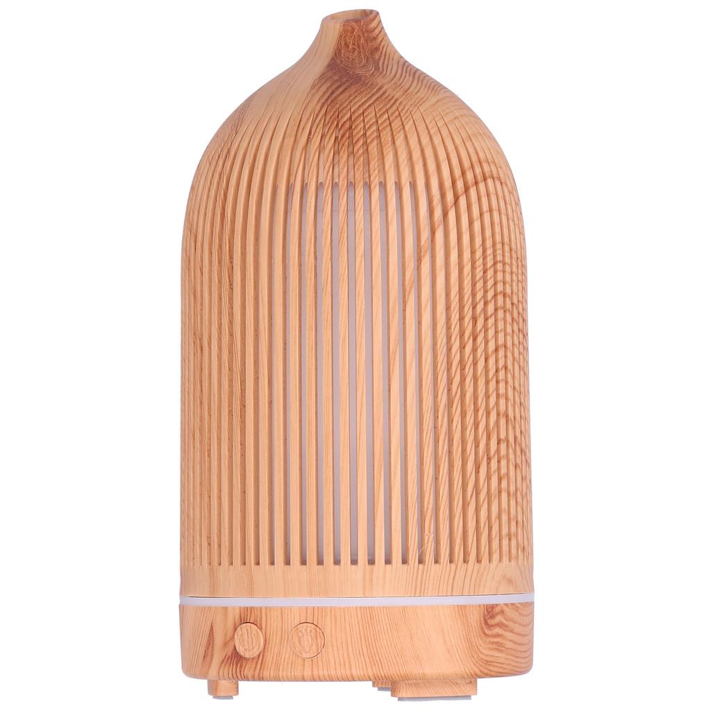 200ml Mini Hollow Humidifier with Night Light USB Powered Aroma Diffuser 5V Light Wood Grain