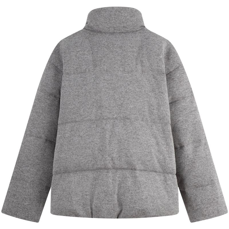 Calvin Klein Embroidered Duck Down Stand Collar Knitted Down Jacket Men outerwear Stone-Grey J326659