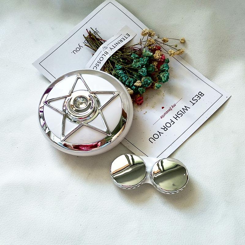 Marble Pattern Contact Lens Box Round High-end Color Contact Lens Care Water Box Color Contact Len Double Box Storage Mirror Box