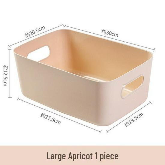 Large Capacity Portable Plastic Storage Box for Cosmetics and Snacks