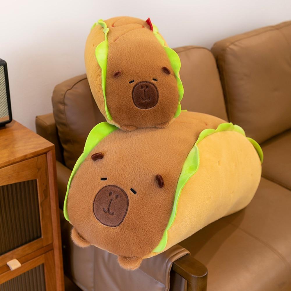 Hot Dog Capybara Plush Toy Bread Capibara Fluffty Doll Cute Capybara Plush Doll  Home Decor