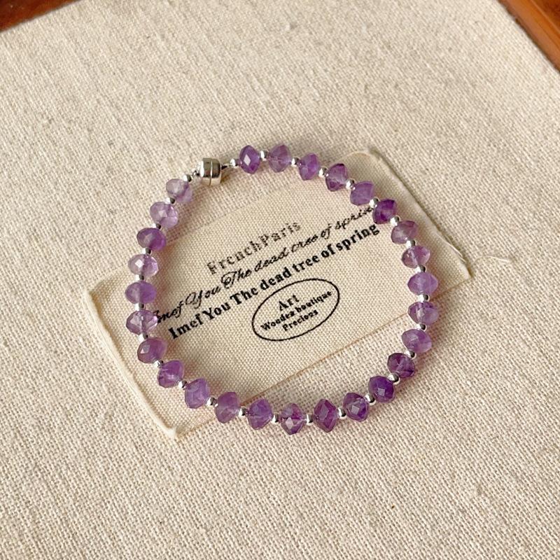 Niche high-end amethyst bracelet magnetic buckle jewelry for girlfriends gifts