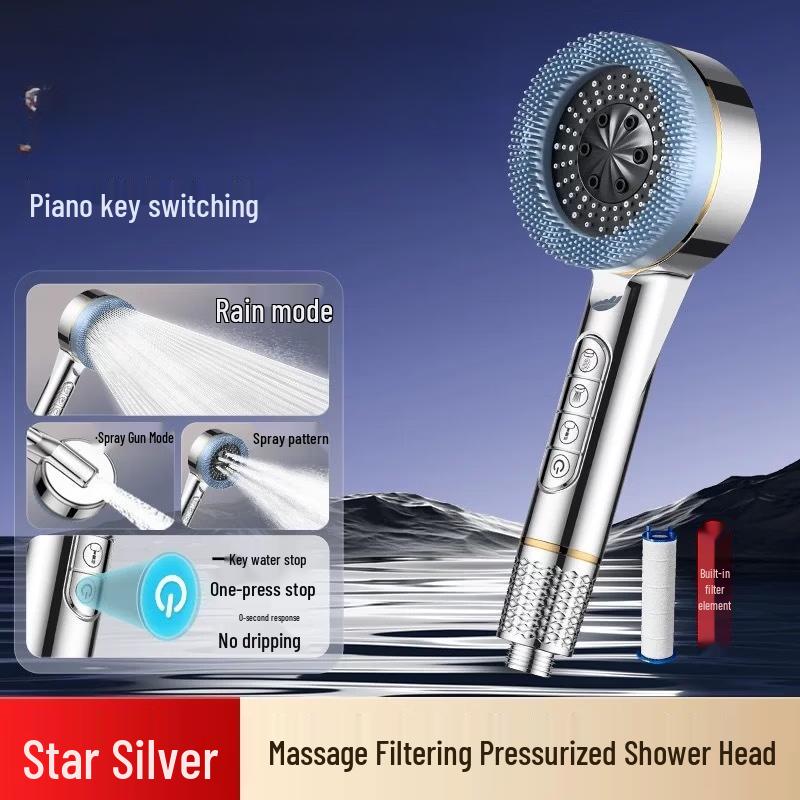 

LANGZHIWEN Pressurized Handheld Multifunction Shower Head with Spray Gun