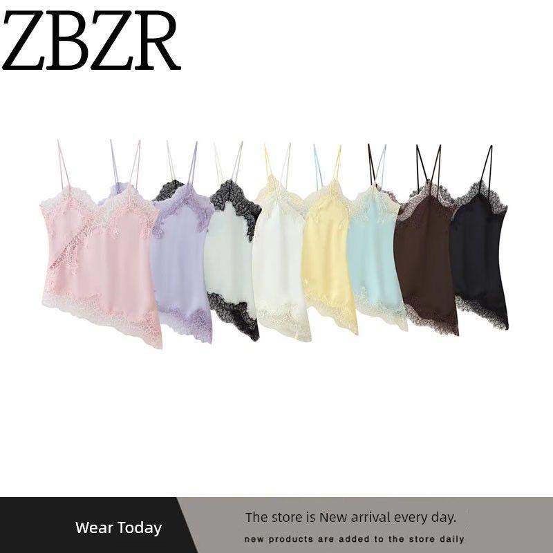 Za Autumn New Arrivals Women's Clothing Zr European and American Style Fashionable Sexy Lace Decorated Lingerie-Style Top 5919105