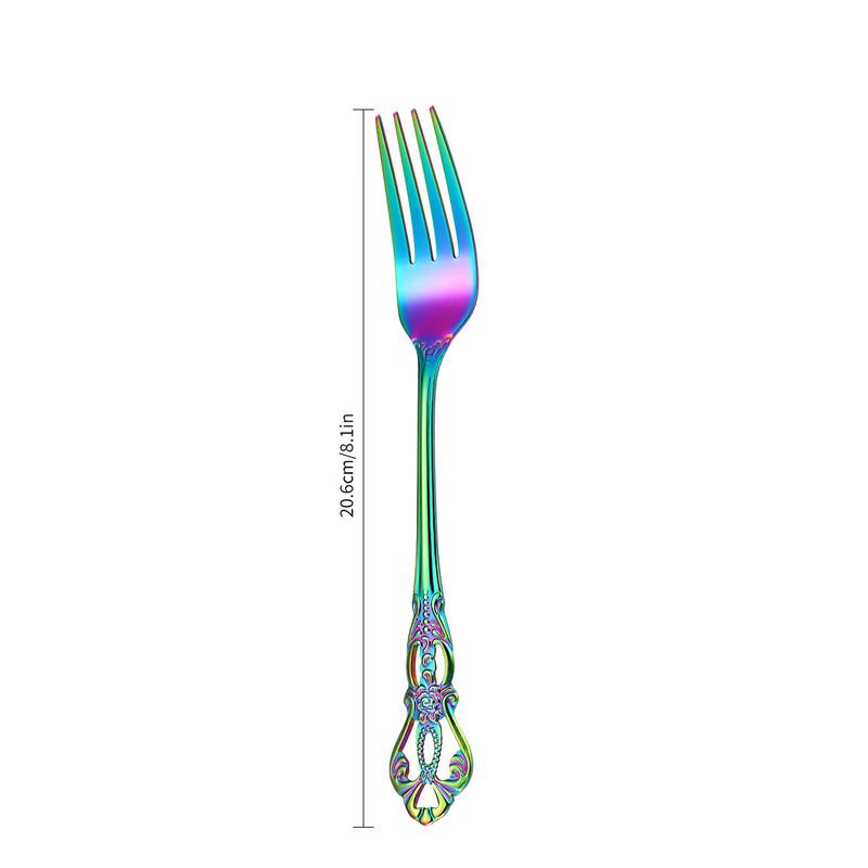 Retro Hollow Relief Dinner Forks