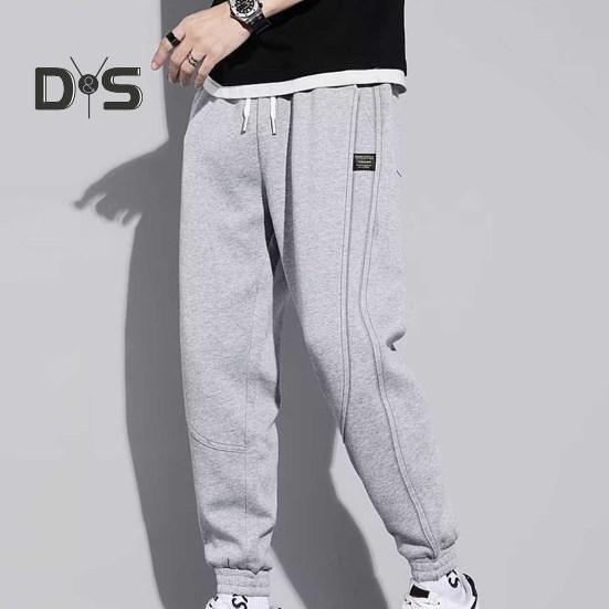 Loose Casual Pants Pockets Stylish Solid Color Running Sport Pants