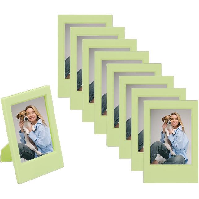 Uxcell 8pcs Mini Picture Frames, 2.4 X 3.6 Inch Rectangular Film Photo Frame, Small Tant Film Photo Frame Holder for Tabletop Picture Display, Black