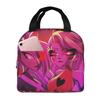 Charlie And Vaggie Valentines Hazbin Hotels Insulated Lunch Bag for School Cooler Thermal Food Box Tote Lunch Boxes Container